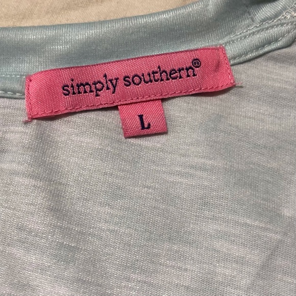 Simply Southern Blue and Pink Tie-Dye Tiered Sleeveless Blouse - Picture 6 of 11